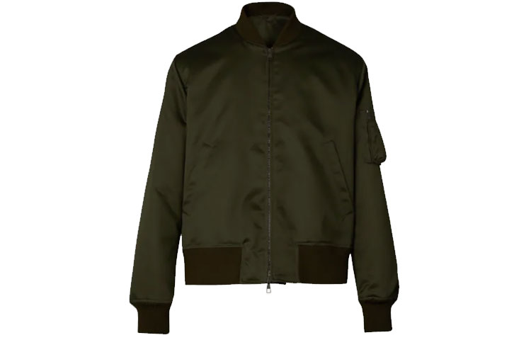 Louis Vuitton FW21 Ribbed Pilot Jacket Green 1A40OY