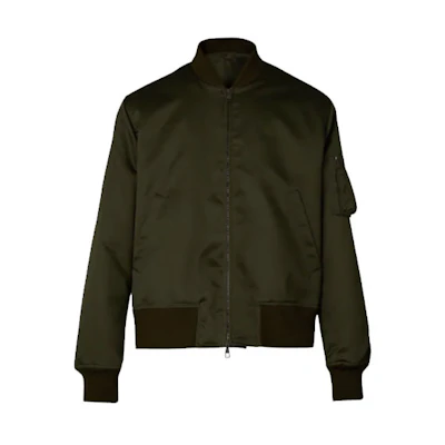 Louis Vuitton FW21 Ribbed Pilot Jacket Green 1A40OY