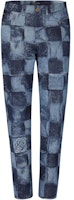 LOUIS VUITTON FW21 Saltprint Checkered Denim Pants Blue . 1A8X24 LOUIS VUITTON FW21 Saltprint Checkered Denim Pants Blue . 1A8X24