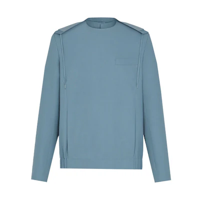 Louis Vuitton FW21 Solid Back-Zip Hooded Jacket Blue 1A8A4T