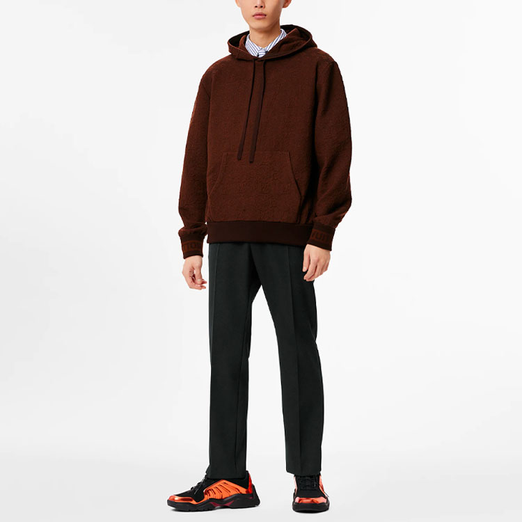 LOUIS VUITTON FW21 Solid Color Brown Hoodie Pullover with Drawstring. 1A96ZV 圖 3