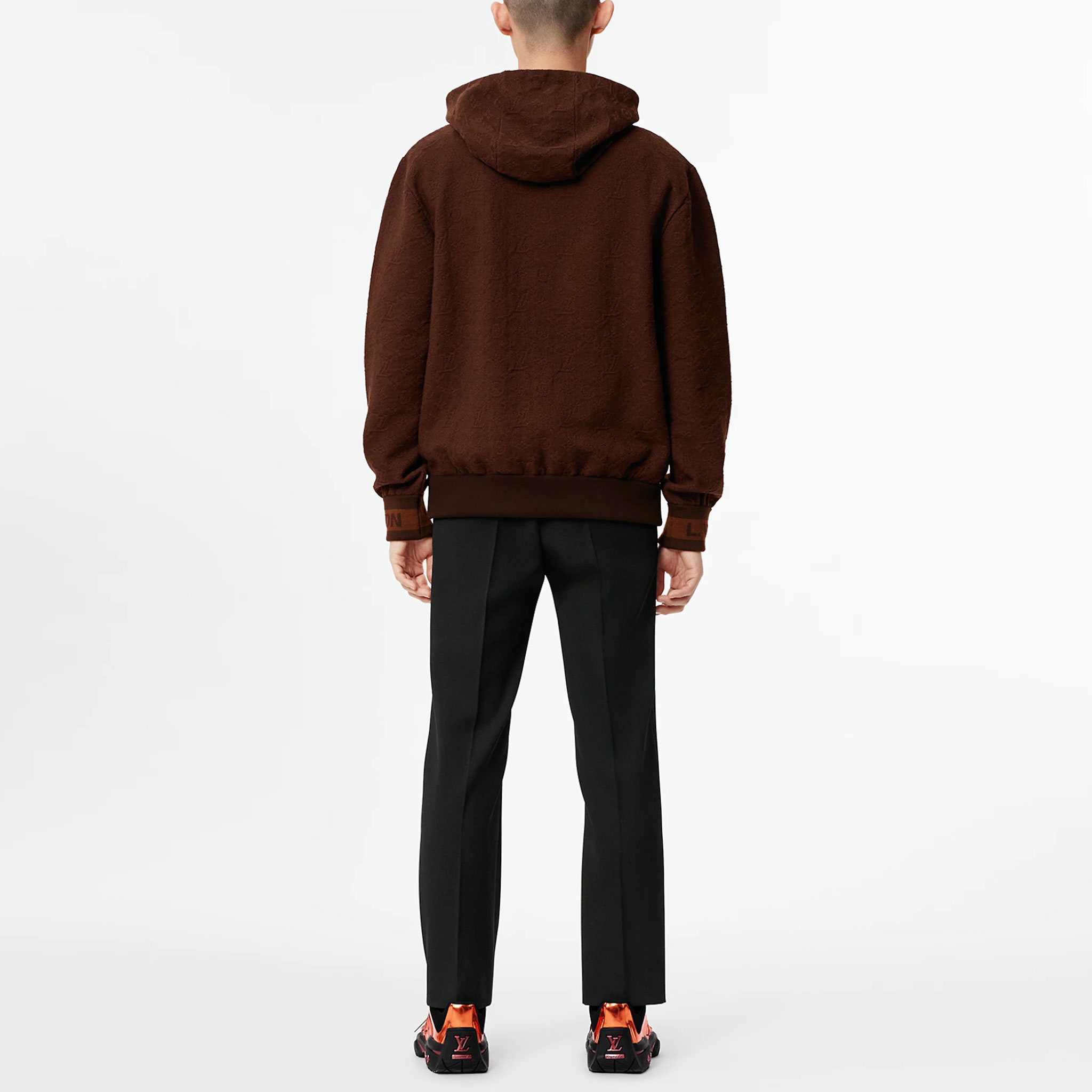 LOUIS VUITTON FW21 Solid Color Brown Hoodie Pullover with Drawstring. 1A96ZV 圖 4