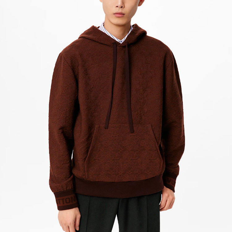 LOUIS VUITTON FW21 Solid Color Brown Hoodie Pullover with Drawstring. 1A96ZV 圖 5