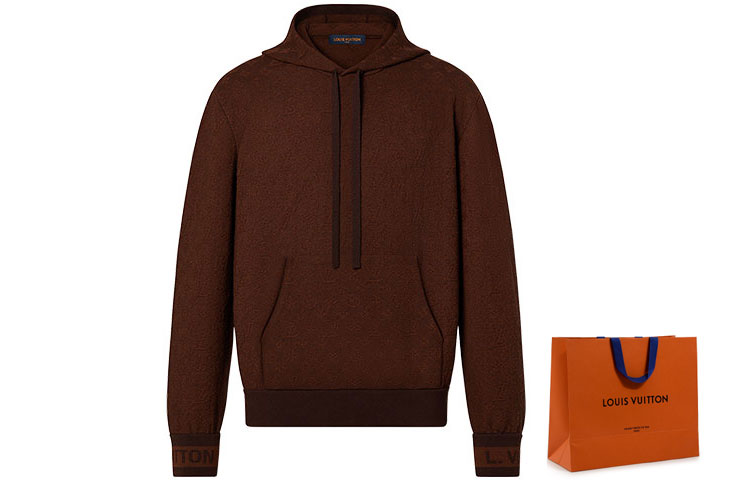LOUIS VUITTON FW21 Solid Color Brown Hoodie Pullover with Drawstring. 1A96ZV 圖 6