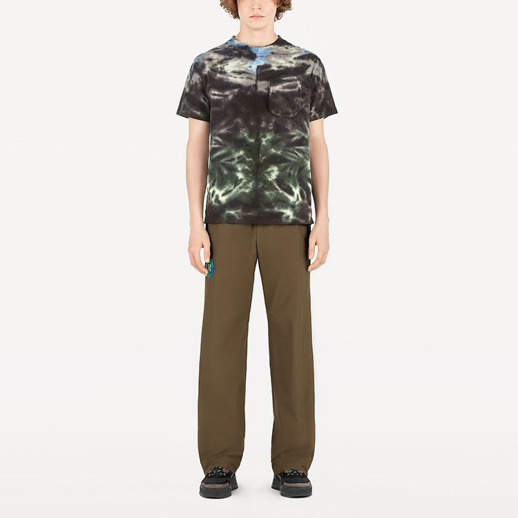 LOUIS VUITTON FW21 Tie-Dye Pocket Crewneck Tee Green Mens Shirt 1A5D95 圖 3