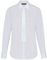 LOUIS VUITTON FW21 White Striped Print Tie Detail Long Sleeve Shirt Men 1A8ASZ LOUIS VUITTON FW21 White Striped Print Tie Detail Long Sleeve Shirt Men 1A8ASZ