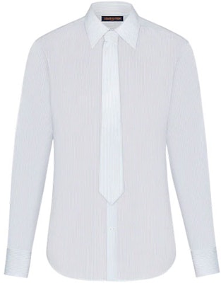 ルイ・ヴィトン FW21 白 ストライプ 柄 ネクタイディテール 長袖 シャツ メンズ 1A8ASZ Buy ルイ・ヴィトン FW21 白 ストライプ 柄 ネクタイディテール 長袖 シャツ メンズ 1A8ASZ