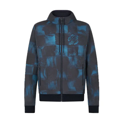LOUIS VUITTON FW21 Zip-Up Hoodie Jacket Blue 1A8X1W