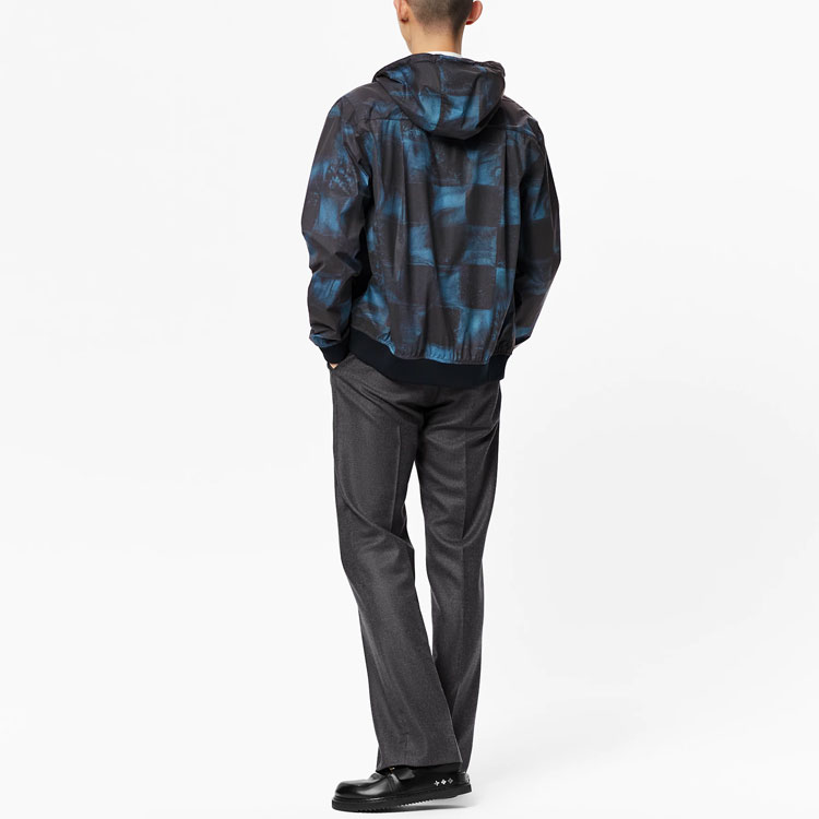 Shop 路易威登 FW21 蓝色拉链连帽外套 1A8X1W