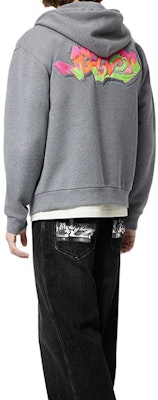 路易威登 FW22 3D 涂鸦印花拉链连帽衫 灰色 1AA4X5 Shop 路易威登 FW22 3D 涂鸦印花拉链连帽衫 灰色 1AA4X5