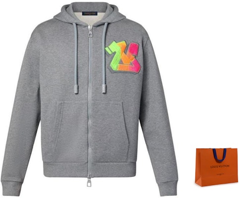 路易威登 FW22 3D 涂鸦印花拉链连帽衫 灰色 1AA4X5 Details for 路易威登 FW22 3D 涂鸦印花拉链连帽衫 灰色 1AA4X5