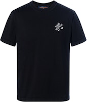 LOUIS VUITTON FW22 Black Embroidered Logo Crewneck T-Shirt. 1AATXH LOUIS VUITTON FW22 Black Embroidered Logo Crewneck T-Shirt. 1AATXH