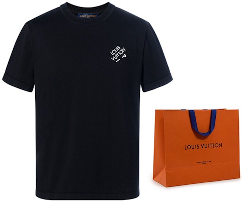 路易威登 FW22 黑色刺绣Logo圆领T恤。 1AATXH Sizing 路易威登 FW22 黑色刺绣Logo圆领T恤。 1AATXH