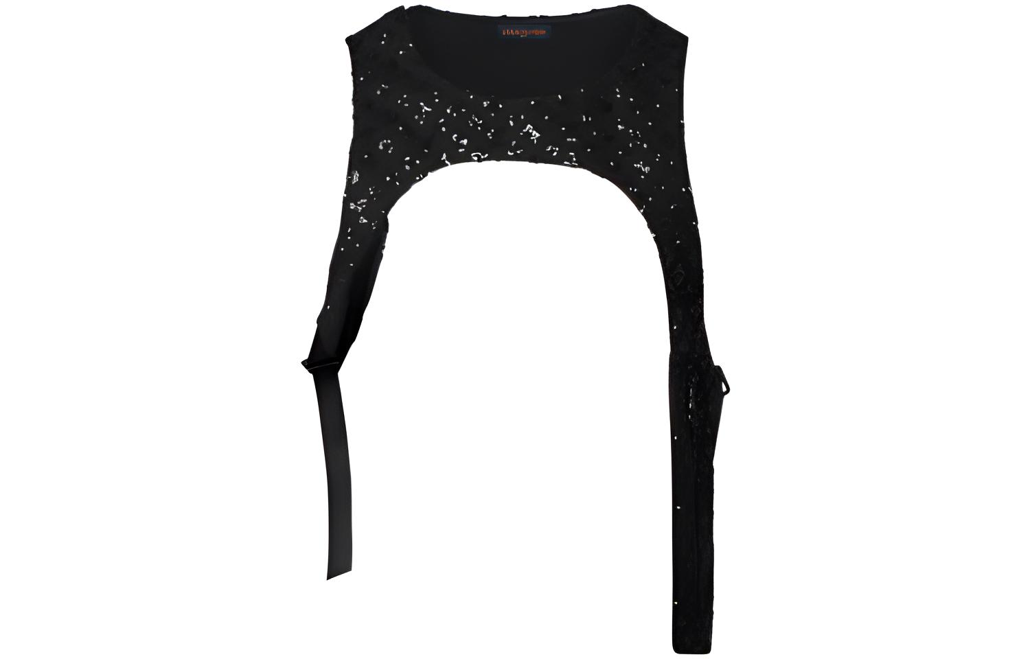 LOUIS VUITTON FW22  Black Evening Vest Mid-Layer Jacket 1AA584