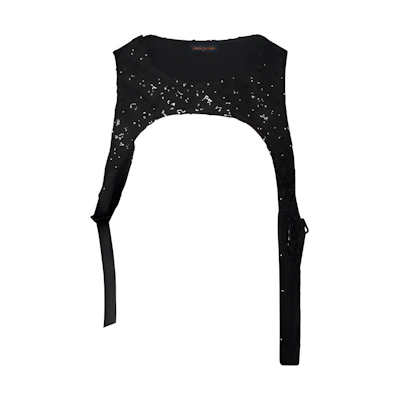 LOUIS VUITTON FW22 Black Evening Vest Mid-Layer Jacket 1AA584
