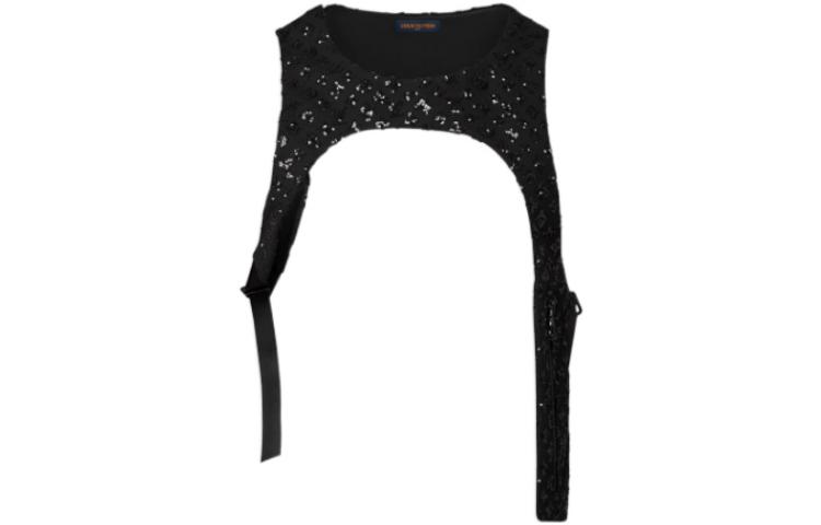 Order LOUIS VUITTON FW22 Jaket Layer Tengah Malam Hitam untuk Acara Formal 1AA584