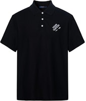 LOUIS VUITTON FW22 Black Polo Shirt with Logo Embroidery Short Sleeve. 1AATR9 LOUIS VUITTON FW22 Black Polo Shirt with Logo Embroidery Short Sleeve. 1AATR9