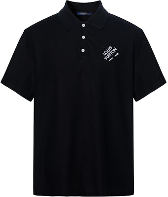 LOUIS VUITTON FW22 Kaos Polo Hitam dengan Logo Bordir Lengan Pendek. 1AATR9 Order LOUIS VUITTON FW22 Kaos Polo Hitam dengan Logo Bordir Lengan Pendek. 1AATR9