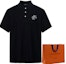 Shop LOUIS VUITTON FW22 Kaos Polo Hitam dengan Logo Bordir Lengan Pendek. 1AATR9