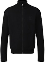 LOUIS VUITTON FW22 Black Solid Color Zip-Up Knit Sweater. 1AA4VI LOUIS VUITTON FW22 Black Solid Color Zip-Up Knit Sweater. 1AA4VI