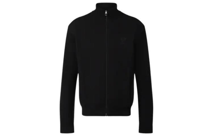 Order ルイ・ヴィトン FW22 ブラック無地ジップアップニットセーター. 1AA4VI