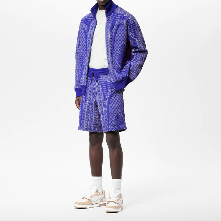 LOUIS VUITTON FW22  Blue Striped Print Zip-Up Jacket. 1AA4TQ 圖 3