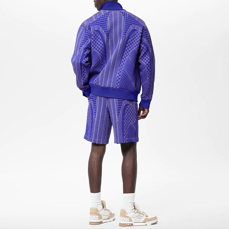 LOUIS VUITTON FW22  Blue Striped Print Zip-Up Jacket. 1AA4TQ 圖 4