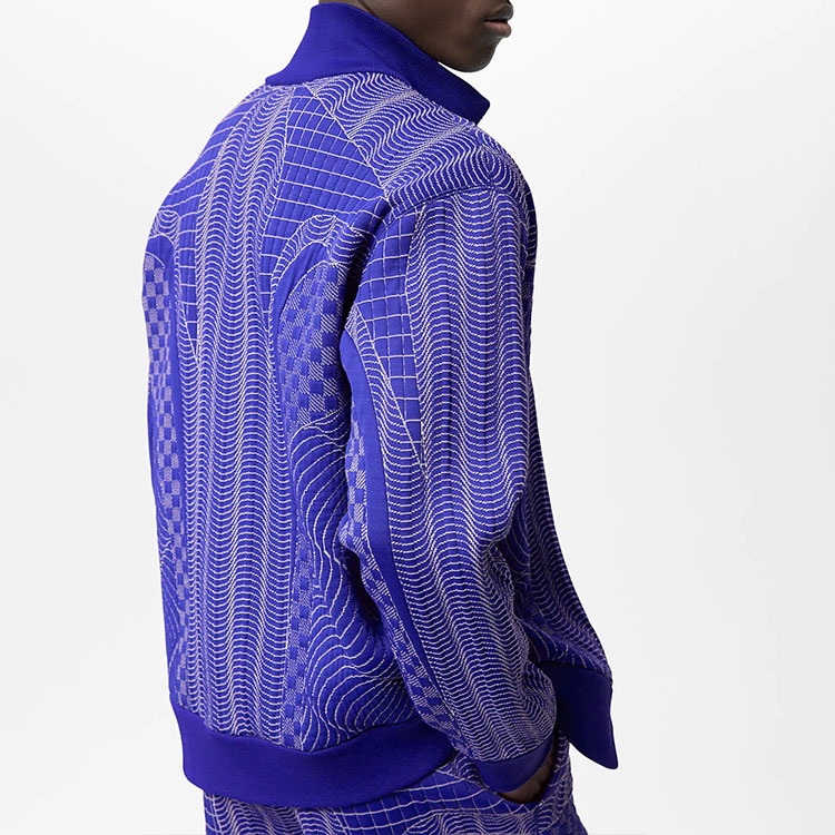 LOUIS VUITTON FW22  Blue Striped Print Zip-Up Jacket. 1AA4TQ 圖 5