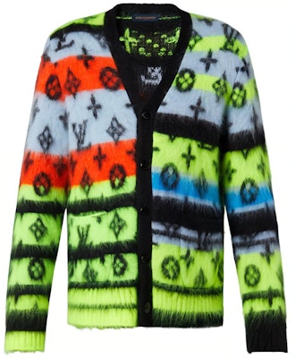 LOUIS VUITTON FW22 Colorful Mohair Knit Cardigan Sweater. 1AA53J Buy LOUIS VUITTON FW22 Colorful Mohair Knit Cardigan Sweater. 1AA53J
