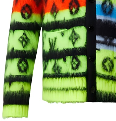 LOUIS VUITTON FW22 Colorful Mohair Knit Cardigan Sweater. 1AA53J Sizing LOUIS VUITTON FW22 Colorful Mohair Knit Cardigan Sweater. 1AA53J