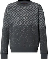 Order LOUIS VUITTON FW22 Grey Plaid Print Colorblock Crewneck Sweatshirt 1AA4TI