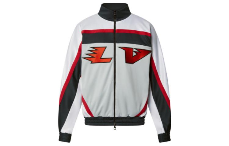 Order 루이 비통 FW22 아이스하키 자켓 화이트 레터 컬러 블록 디자인 1AAGPZ