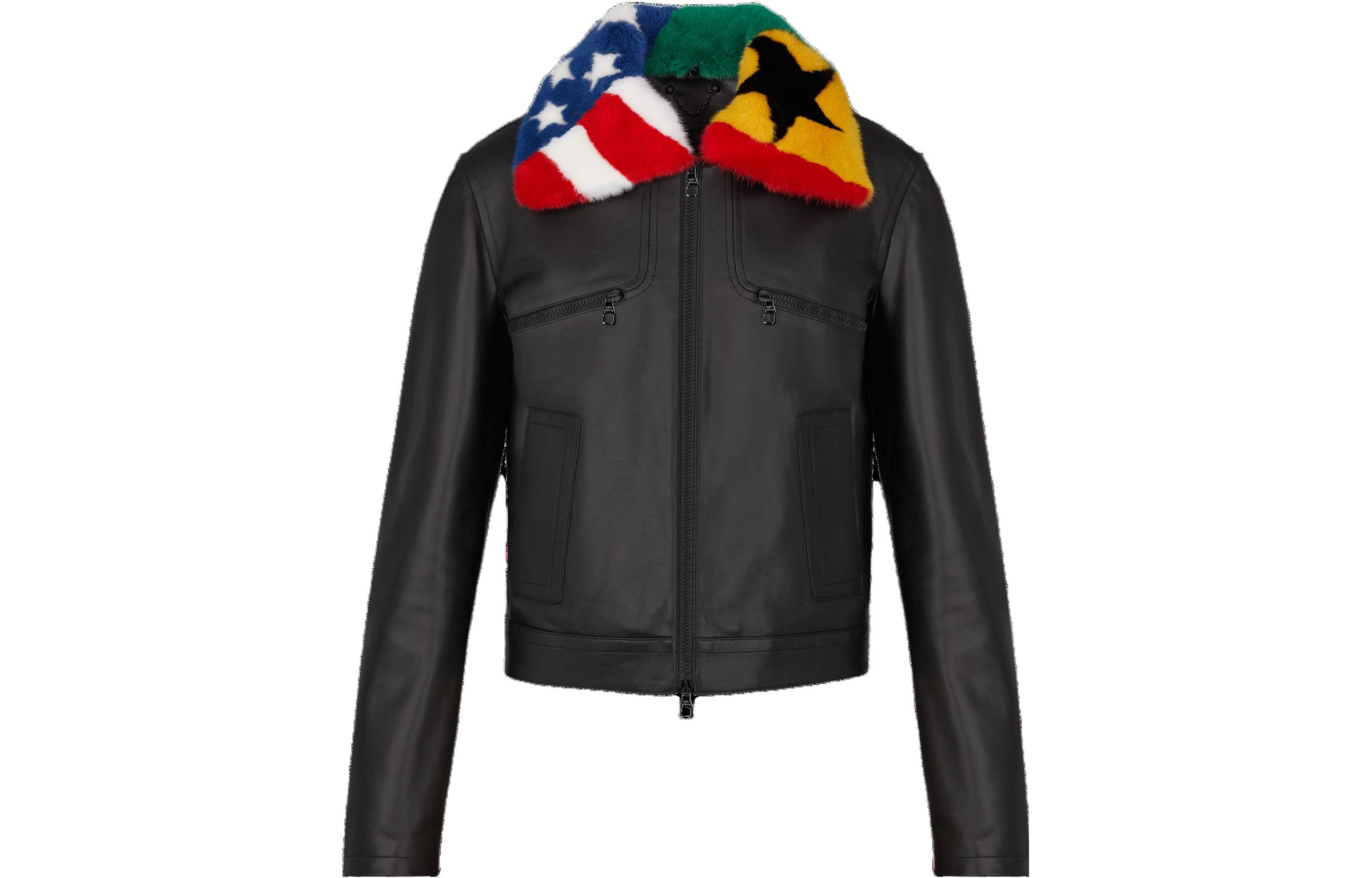 Order LOUIS VUITTON FW22  Leather Bomber Jacket Black 1A5Q5G