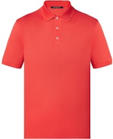 LOUIS VUITTON FW22 Orange Solid Button Short Sleeve Polo Shirt 1AA4JD LOUIS VUITTON FW22 Orange Solid Button Short Sleeve Polo Shirt 1AA4JD