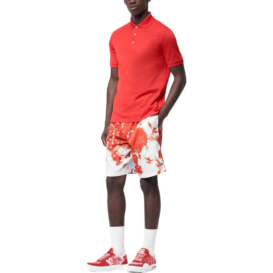 Lookbook ルイ・ヴィトン FW22 オレンジ無地半袖ポロシャツ 1AA4JD