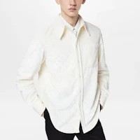 Purchase ルイヴィトン FW22 ホワイトロングスリーブシャツ サブトルロゴ柄入りシャツ 1AAGIP