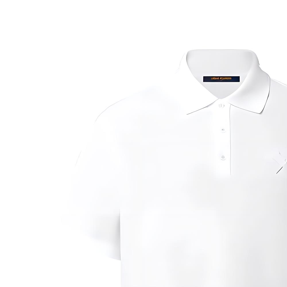 Sizing LOUIS VUITTON FW22  White Polo Shirt with Embroidered Monogram Logo. 1AA50Z