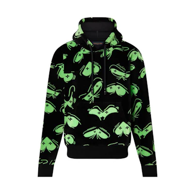LOUIS VUITTON FW22 Abstract Pattern Jacquard Long Sleeve Sweatshirt Black 1AAGWE