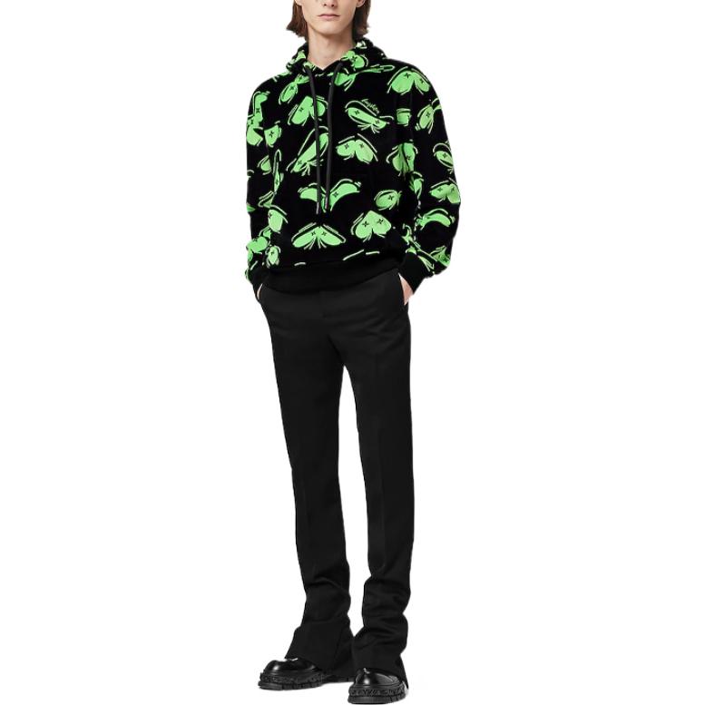 Lookbook Sudadera Negra de Manga Larga Louis Vuitton FW22 Patrón Abstracto Jacquard. 1AAGWE