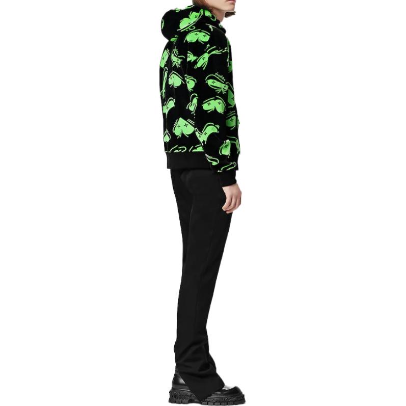 Shop Sudadera Negra de Manga Larga Louis Vuitton FW22 Patrón Abstracto Jacquard. 1AAGWE