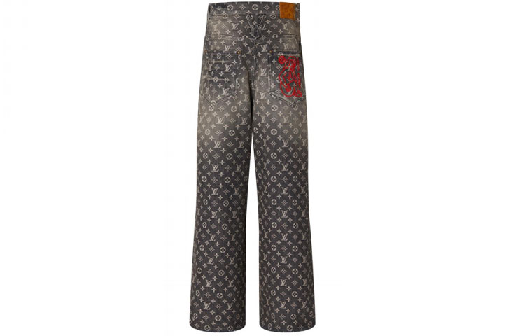 Lookbook 루이 비통 FW22 올오버 로고 루즈핏 데님 진츠 1AAGPQ