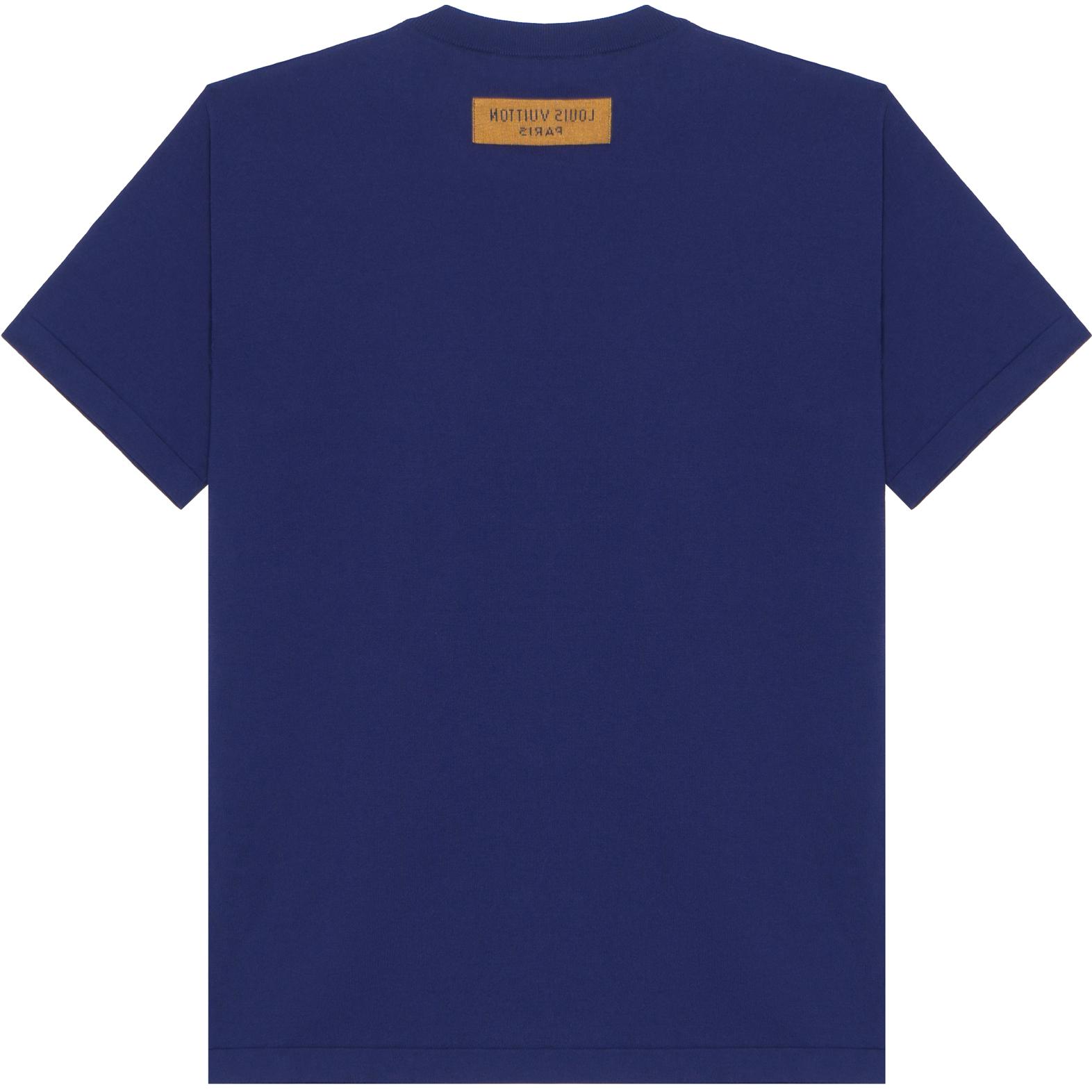 Lookbook LOUIS VUITTON FW22 Kaos Crewneck Motif Alphabet Biru 1AA4XM