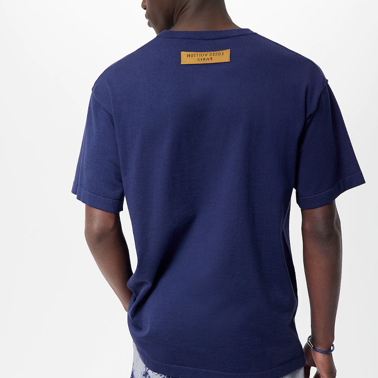 Purchase LOUIS VUITTON FW22 Kaos Crewneck Motif Alphabet Biru 1AA4XM