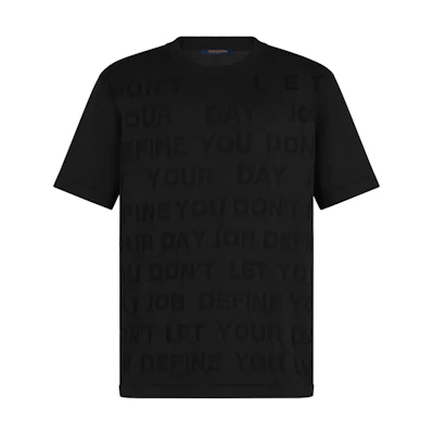 LOUIS VUITTON FW22 Black Monogram Casual Crewneck T-Shirt . 1A8WW6
