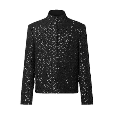Louis Vuitton FW22 Black Zip-Up Belted Evening Jacket 1AA7CB