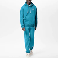 Shop LOUIS VUITTON FW22 Blue Letter Logo Embroidered Long-Sleeve Sweatshirt Men. 1AA4YC