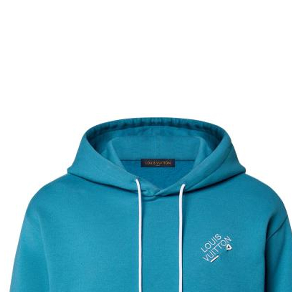 Details for Sudadera Hombre Azul Louis Vuitton FW22 Logo Bordado Manga Larga. 1AA4YC