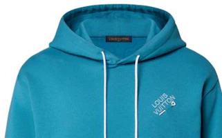 Details for LOUIS VUITTON FW22 Blue Letter Logo Embroidered Long-Sleeve Sweatshirt Men. 1AA4YC