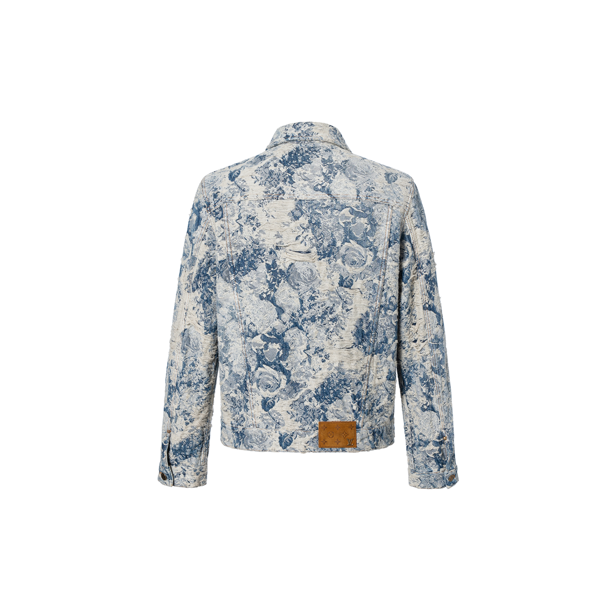 Lookbook 路易威登2022秋冬植物花卉印花牛仔夹克 蓝色 1AAGR6