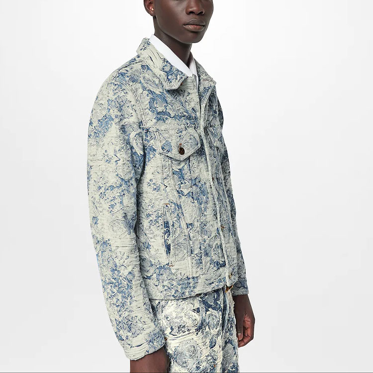 Details for 路易威登2022秋冬植物花卉印花牛仔夹克 蓝色 1AAGR6